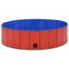 Foldable Dog Swimming Pool Red 47.2"x11.8" PVC