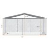 Dog Kennel Outdoor with Waterproof Canopy 181" * 181" *71.65"