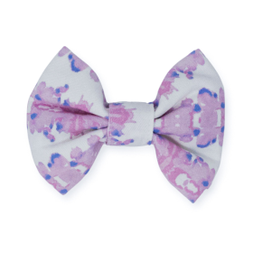 French Lavender Ink Blot Classic Dog Bow Tie (size: Standard)